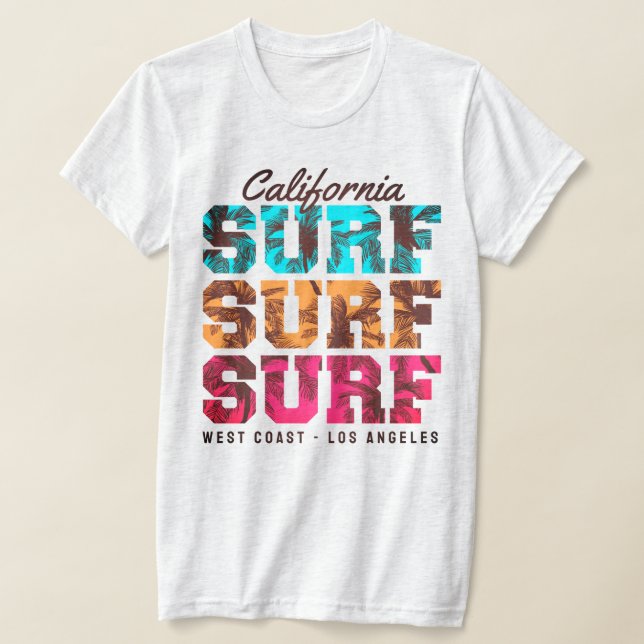 California Surf Vibes T-Shirt – West Coast (Laydown)