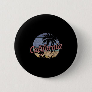 California Surf Vintage Souvenir Cali Beach Surfer 6 Cm Round Badge