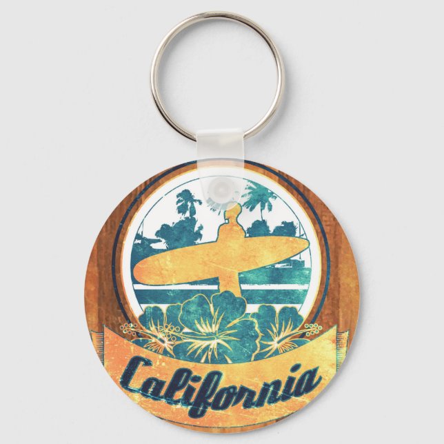 California surfboard key ring (Front)