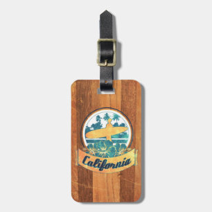 California surfboard luggage tag
