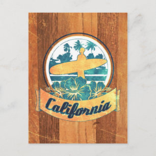 California surfboard postcard