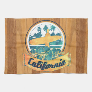 California surfboard tea towel