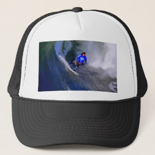 California Surfer Riding Wave Trucker Hat