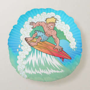 California Surfer Round Cushion