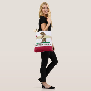 California Surfing Bear Tote Bag