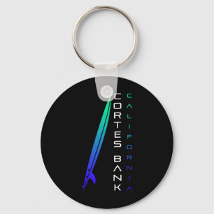 California Surfing - Cortes Nk - Stylish Surfer _1 Key Ring