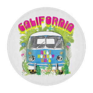 California Surfing Van Cutting Board