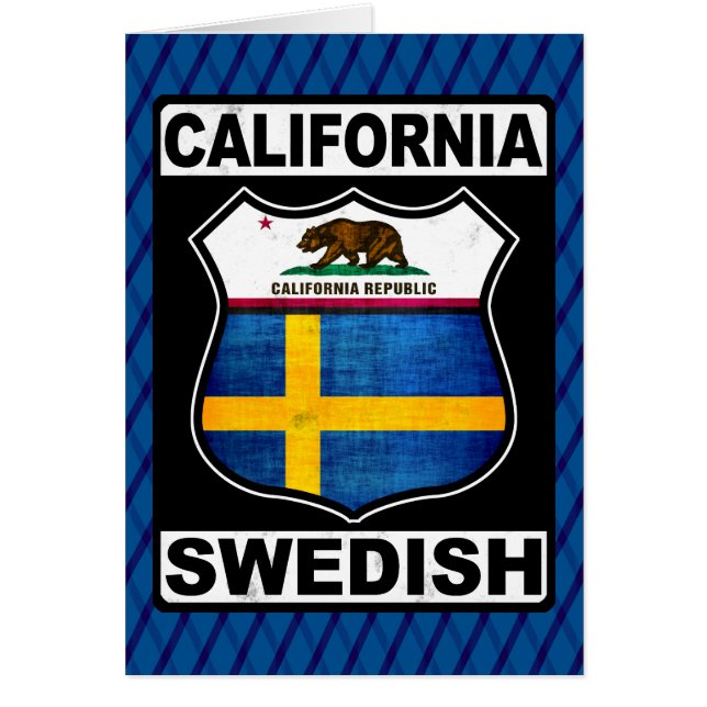 California Swedish American Card (Front)