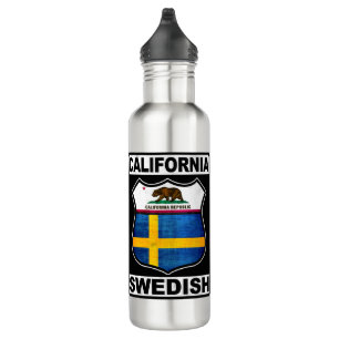 California Swedish American Water Bottle