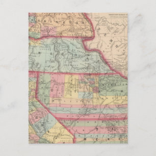 California, Territories of Oregon, Washington Postcard
