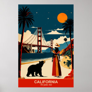 California: The Golden State Travel Poster
