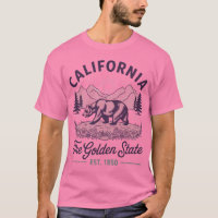 California The Golden State Vintage Bear Souvenir