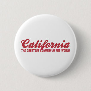 california the greatest country in the world 6 cm round badge