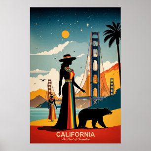 California: The Heart of Innovation Travel Poster