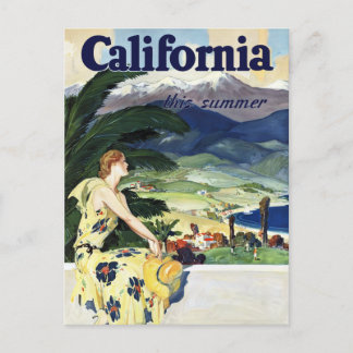 California This Summer Announcement Postcard