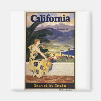 California this summer. Travel by Train  Magnet