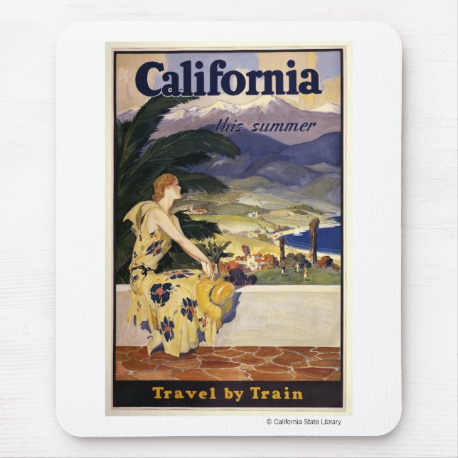California this summer. Travel by Train  Mouse Pad (Front)