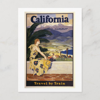 California this summer. Travel by Train  Postcard
