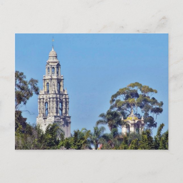 California Tower In Balboa Park San Diego Postcard (Front)