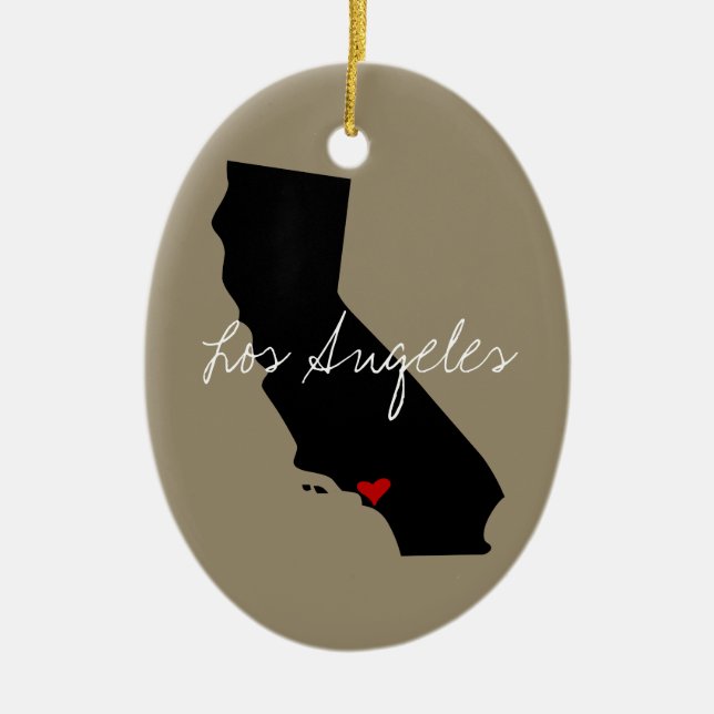 California Town Ceramic Tree Decoration (Front)