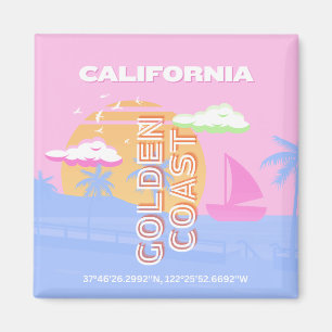 California, Travel Art, Preppy Magnet