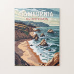 California Travel Art Vintage Jigsaw Puzzle<br><div class="desc">California retro vector travel design. This retro-style travel art,  with its blend of bold colours and vintage allure,  is designed to inspire a sense of adventure.</div>
