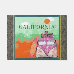 California Travel Poster Doormat
