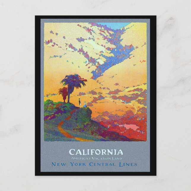 California Travel Poster Postcard (Front)
