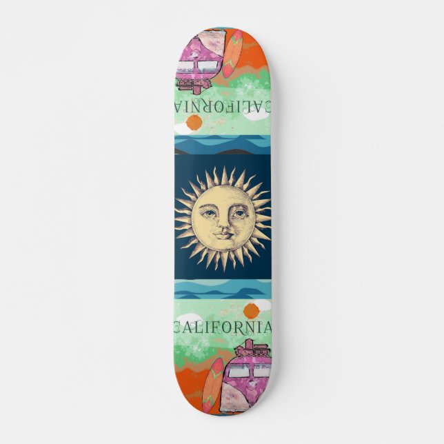 California Travel Poster Skateboard (Front)