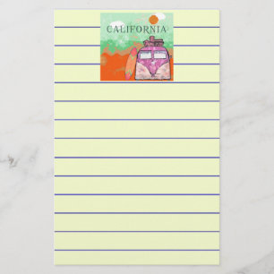 California Travel Poster Stationery