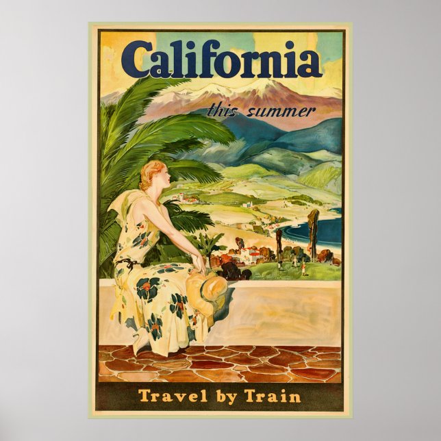 California Travel Vintage Advertisement Poster (Front)