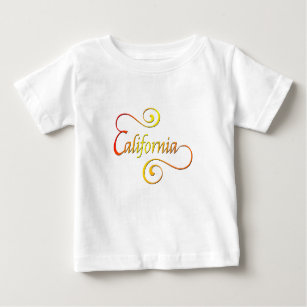 California Typography Art Baby T-Shirt