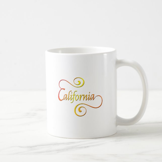 California Typography Art Coffee Mug (Right)