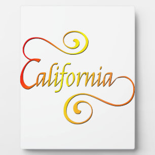 California Typography Art Plaque