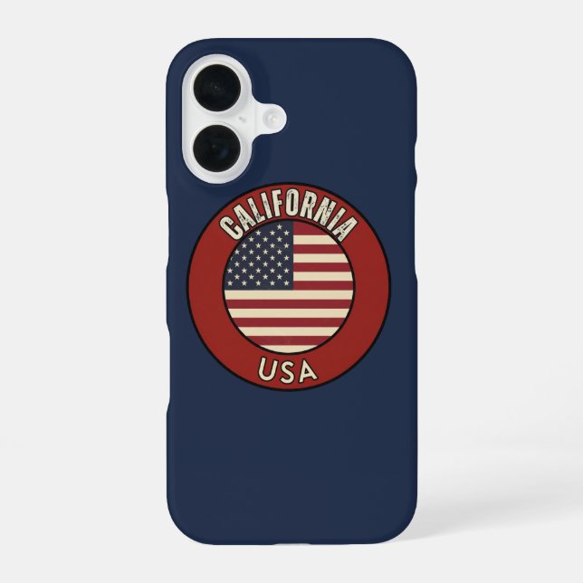 California United States iPhone 16 Case (Back)
