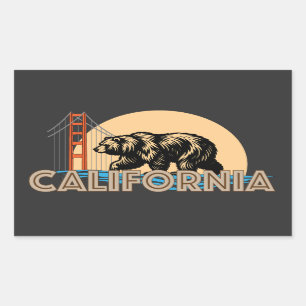 California United States of America Rectangular Sticker