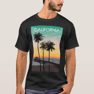 California United States Vintage Miniimal Retro Tr T-Shirt