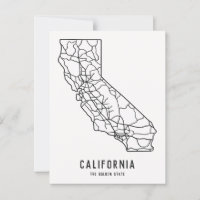 California US State road map - golden state map