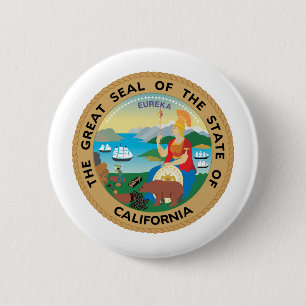 California, USA 6 Cm Round Badge