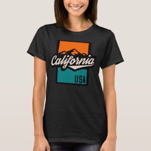 California USA badge travel adventure square T-Shirt