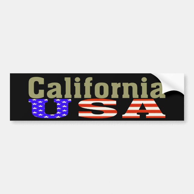 California USA! Bumper Sticker (Front)