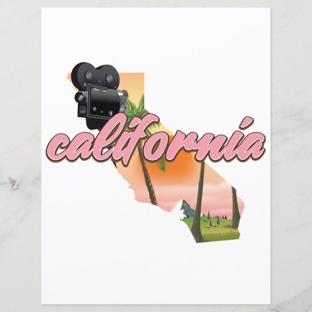 California USA map poster (Front)