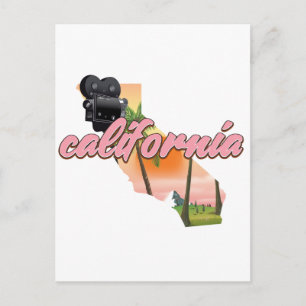California USA map poster Postcard