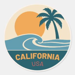 California USA – Vintage Travel Sticker