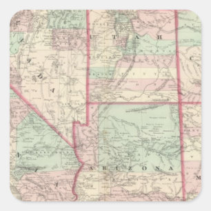 California, Utah, Nevada, Colorado Square Sticker