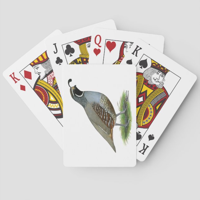 California Valley Quail Playing Cards (Back)