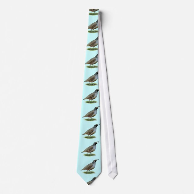 California Valley Quail Tie (Front)