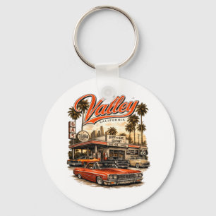 California Valley Retro Keychain   Vintage Gas Sta