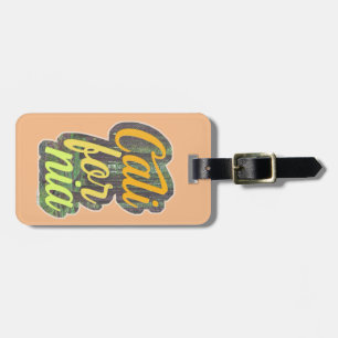 California Vintage Lettering Retro Logo Luggage Tag