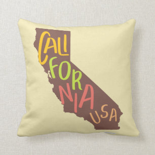 California Vintage State Logo Cushion